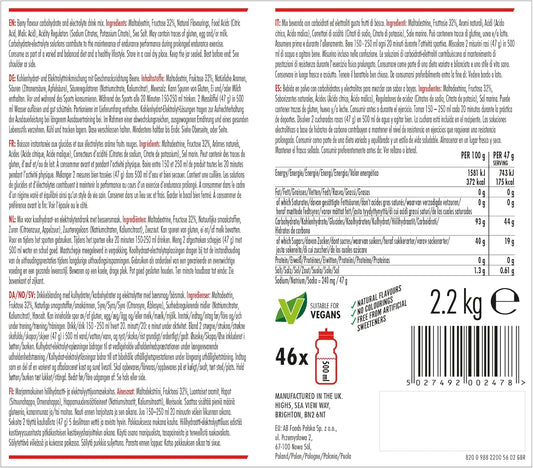HIGH5 Energy Drink - Electrolytes Sport Energy Drink Powder - Isotonic Drink with 2:1 Fructose - Hydration for Running, Cycling, Endurance Fuel - Natural Flavours, Vegan (Berry, 2.2kg - 46 Servings)