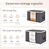 Lifewit 6 Pack Clothes Storage Bags, Foldable Storage Box Moving Bags Wardrobe Storage Organiser Packing Boxes for Moving House with Clear Window for Clothing Bedding Blankets, Grey