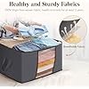 Lifewit 6 Pack Clothes Storage Bags, Foldable Storage Box Moving Bags Wardrobe Storage Organiser Packing Boxes for Moving House with Clear Window for Clothing Bedding Blankets, Grey