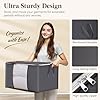 Lifewit 6 Pack Clothes Storage Bags, Foldable Storage Box Moving Bags Wardrobe Storage Organiser Packing Boxes for Moving House with Clear Window for Clothing Bedding Blankets, Grey
