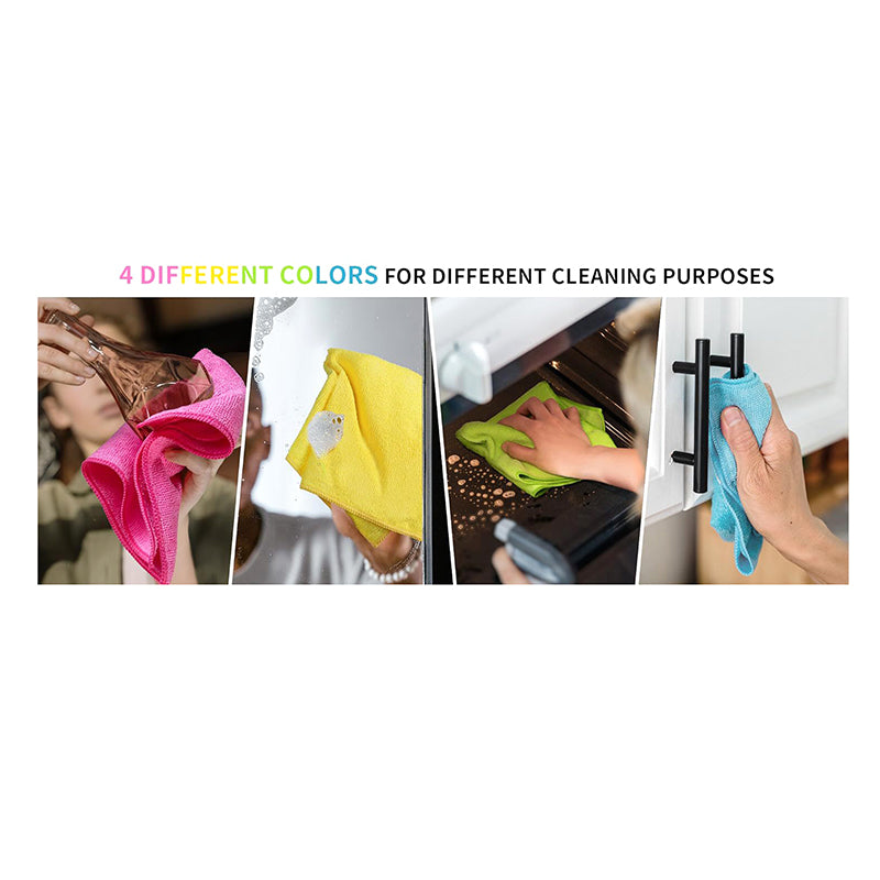 AIDEA Microfibre Cloth 12 Pack,Reusable Kitchen Microfibre Cleaning Towels Dish Cloths,Lint Free Washable Duster Rags Cloth for Home,Windows,Car,Motorbike,30 x 30 cm