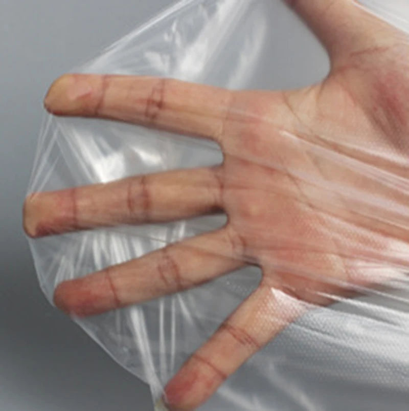 50 Pcs/Roll White Trash Bags Household Kitchen Disposable Plastic Bags Hotel Transparent Garbage Trash Bags Cleaning Supplie