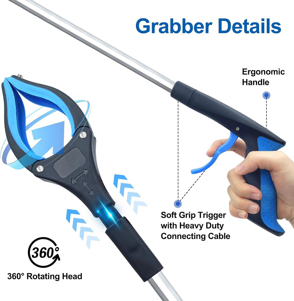 Foldable Gripper Extender Hand Tools Litter Reaches Pickers Collapsible Garbage Reacher Grabber Pick Up Tools