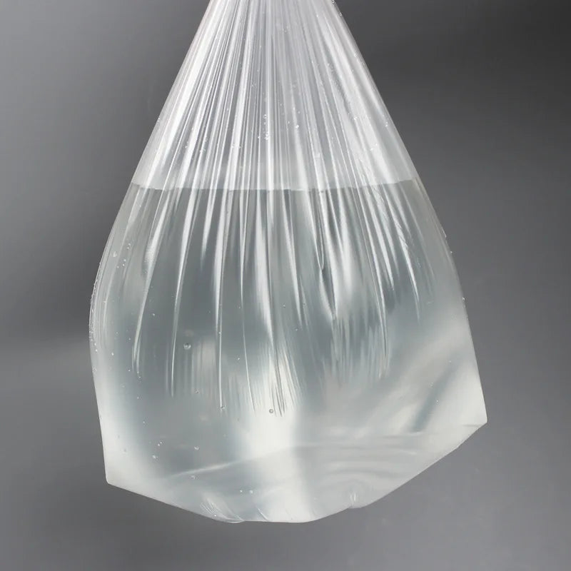 50 Pcs/Roll White Trash Bags Household Kitchen Disposable Plastic Bags Hotel Transparent Garbage Trash Bags Cleaning Supplie