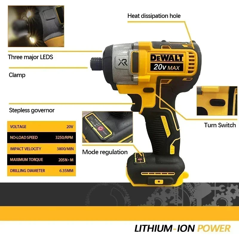 DEWALT DCF887 20V Brushless Impact Driver – Cordless Electric Screwdriver Drill
