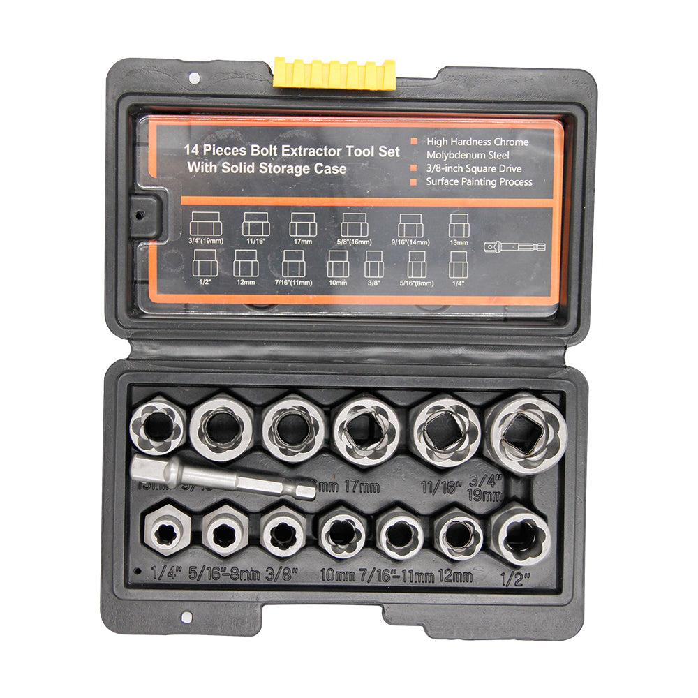 THINKWORK Impact Bolt Extractor Set, 13-Piece Bolt & Nut Remover Set, Stripped Bolt Extractor Socket Set, Bolt Extractor Tool Set for Removing Damaged,.