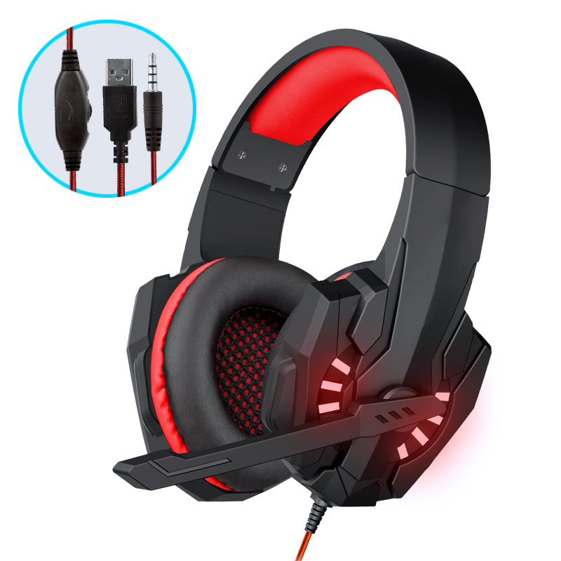 A7 Bass Gaming Headset with Mic – Over-Ear Stereo Headphones for PC, PS5, Xbox, Esports & Video Games