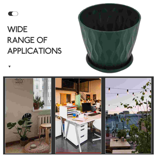 Flowerpot Round Plastic Plant Pot Crystal Modern Decorative Small Medium Large