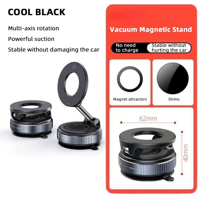 Vacuum Magnetic Suction Cup Car Phone Holder Stand Mount 360° Rotation