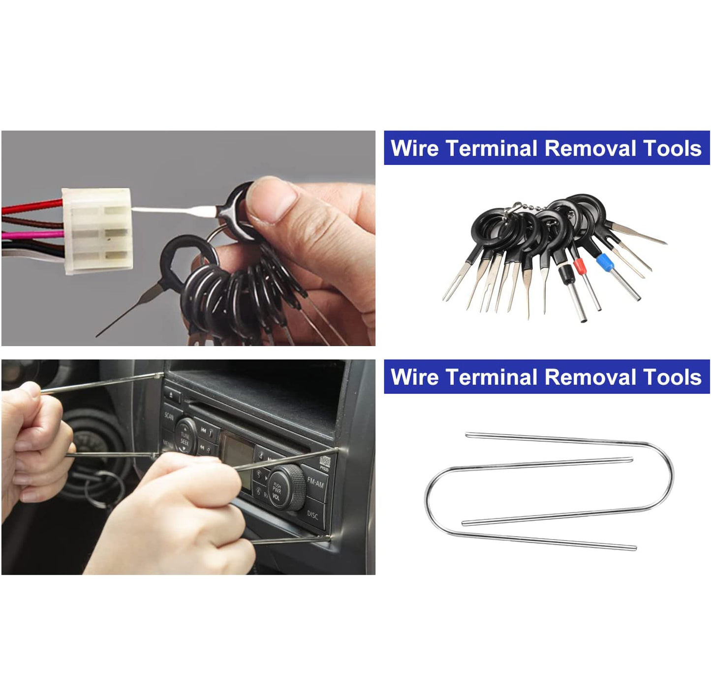 Wetado Trim Tools Auto Removal Kit, 120Pcs Car Trim Puller Tool Kit, Plastic Pry Tools Set for Trim/Panel/Door/Audio, Auto Clip Pliers/Fastener Remover/Terminal Removal Tool Kit (Dark Red-200PCS)