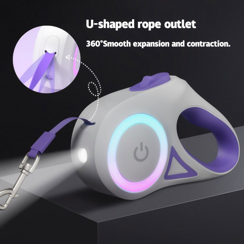 "LED Retractable Dog Leash with Light – 3m/5m Pet Leash for Small, Medium & Large Dogs, Cats – Harness & Collar Accessory"
