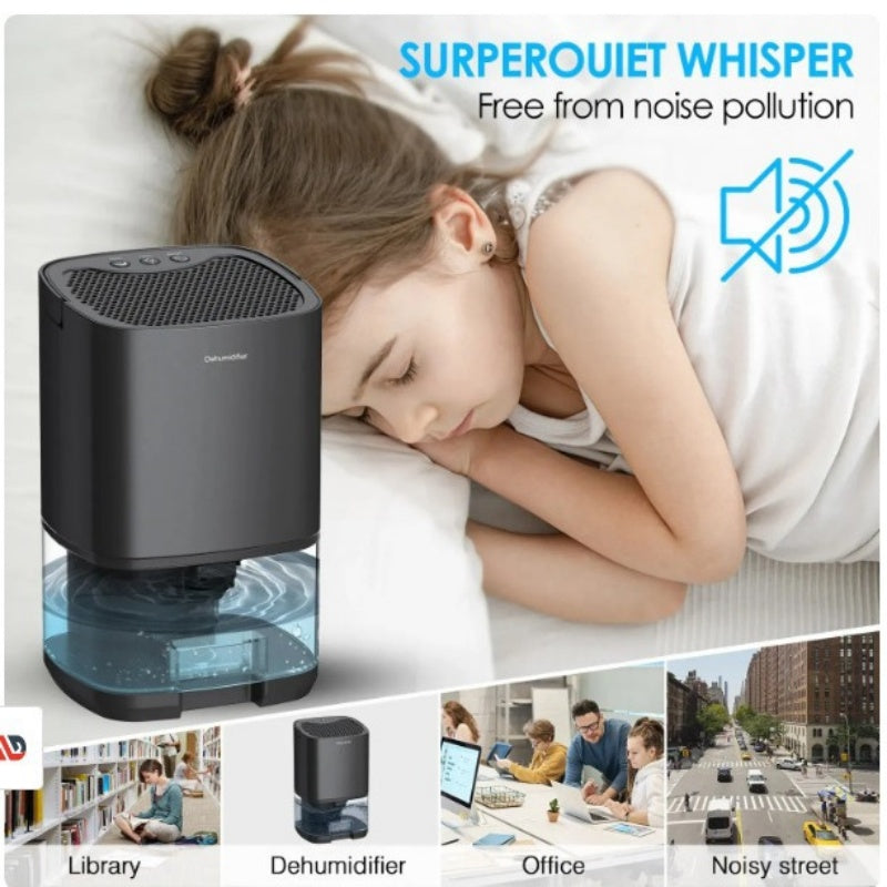 Portable Air Dehumidifier & Purifier – Quiet Moisture Absorber for Bedroom, Office, Kitchen  Why this works: