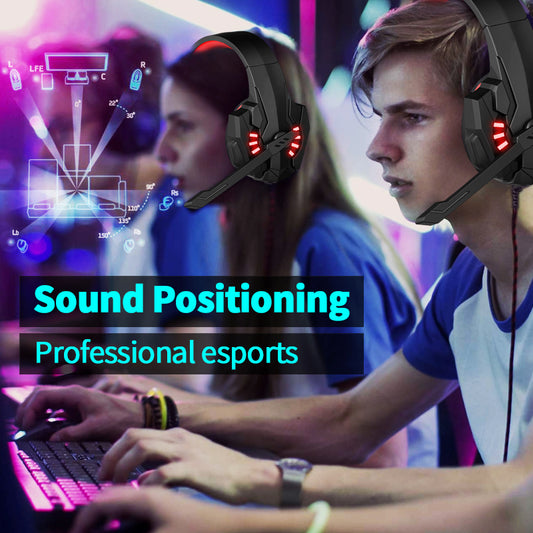 A7 Bass Gaming Headset with Mic – Over-Ear Stereo Headphones for PC, PS5, Xbox, Esports & Video Games