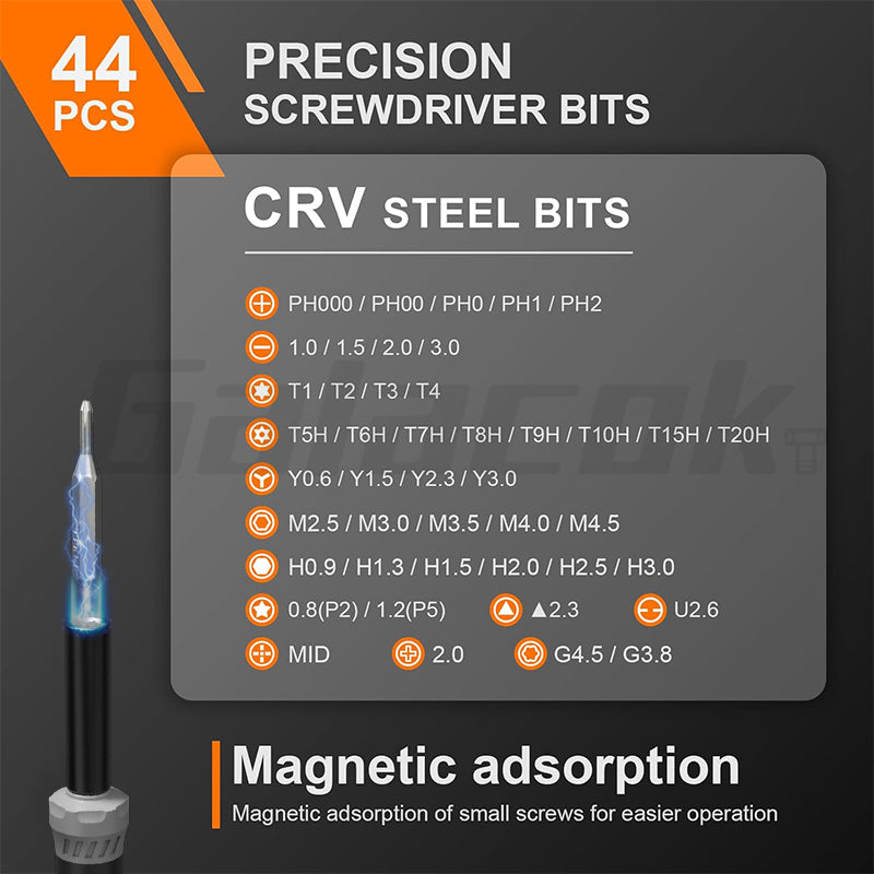 59Pcs Small Precision Screwdriver Set with Torx T5, T6, T8, Mini Repair Tool Kit for MacBook, Computer, Laptop, iPhone, PS4 PS5, Xbox, Switch, Eyeglasses, Watch, PC, Ring Doorbell, Electronic
