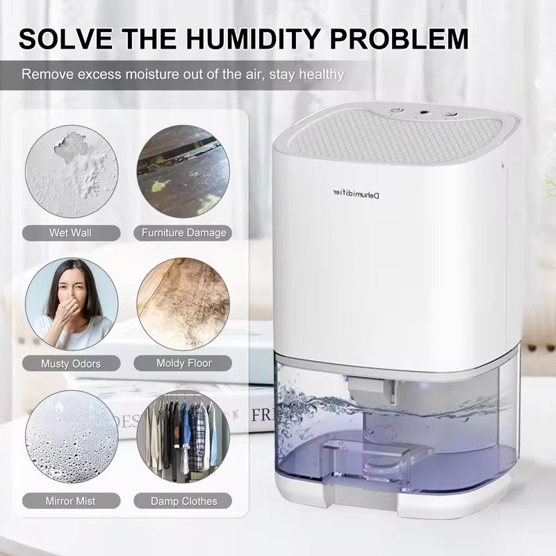 Portable Air Dehumidifier & Purifier – Quiet Moisture Absorber for Bedroom, Office, Kitchen  Why this works: