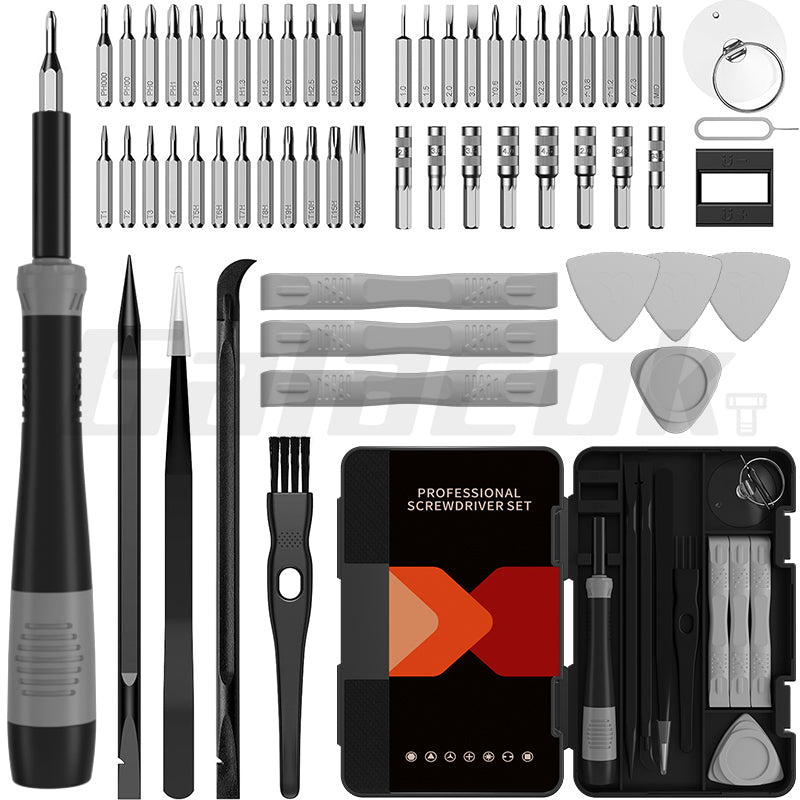 59Pcs Small Precision Screwdriver Set with Torx T5, T6, T8, Mini Repair Tool Kit for MacBook, Computer, Laptop, iPhone, PS4 PS5, Xbox, Switch, Eyeglasses, Watch, PC, Ring Doorbell, Electronic