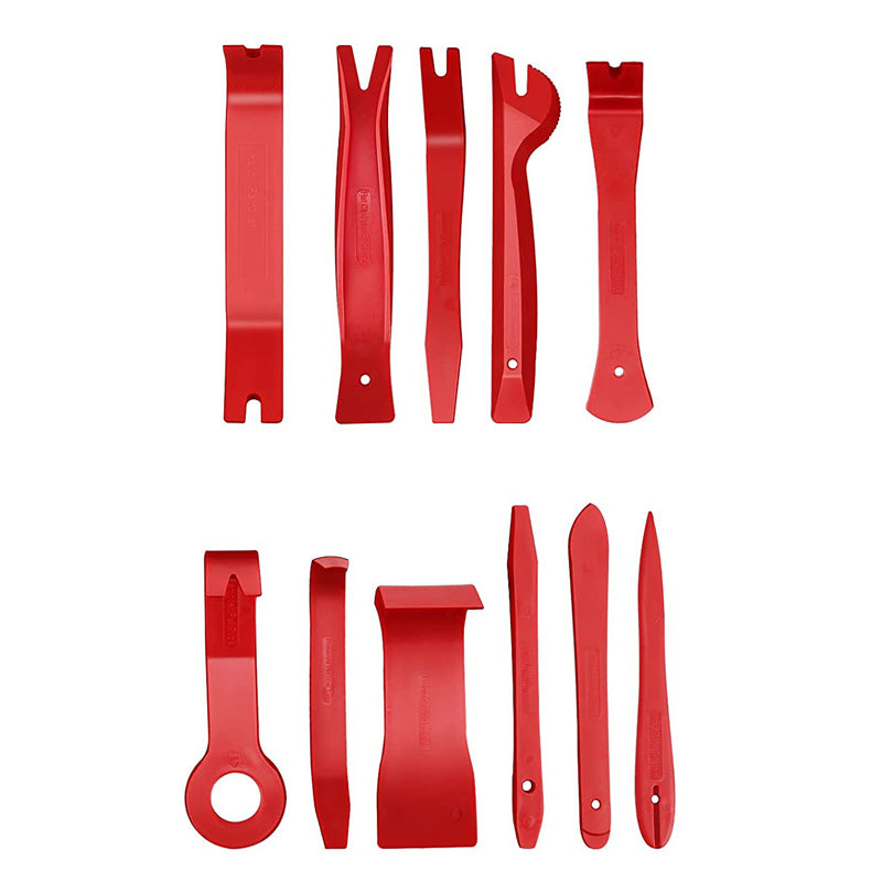Wetado Trim Tools Auto Removal Kit, 120Pcs Car Trim Puller Tool Kit, Plastic Pry Tools Set for Trim/Panel/Door/Audio, Auto Clip Pliers/Fastener Remover/Terminal Removal Tool Kit (Dark Red-200PCS)